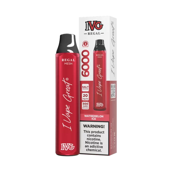 WATERMELON ICE 20MG - IVG REGAL DISPOSABLE 6000 PUFFS