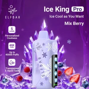 Elfbar Ice King Pro 40K Disposable Vape – Blackcurrant Passionfruit