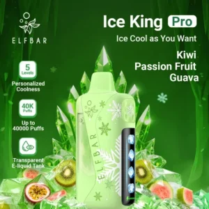 Elfbar Ice King Pro 40K Disposable Vape – Kiwi Passionfruit Guava