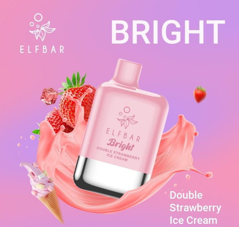 ELFBAR BRIGHT - Double Strawberry Ice-Cream (6k Puffs)