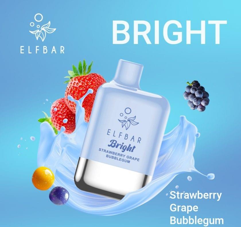 ELFBAR BRIGHT - Strawberry grape Bubble Gum (6k Puffs)