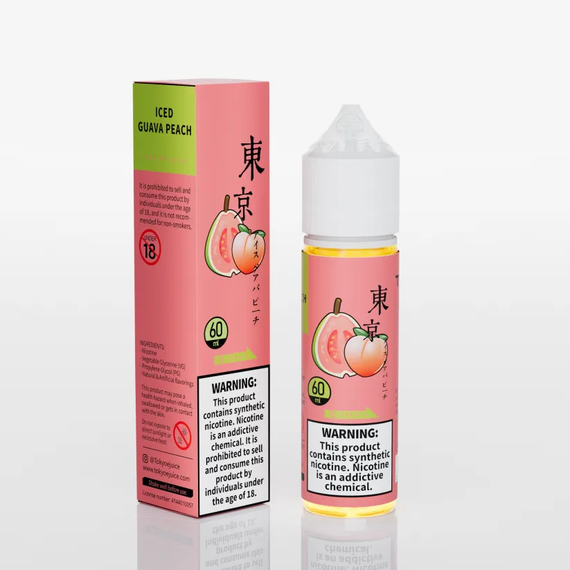 Tokyo ICED GUAVA PEACH 60ml (Free Base)