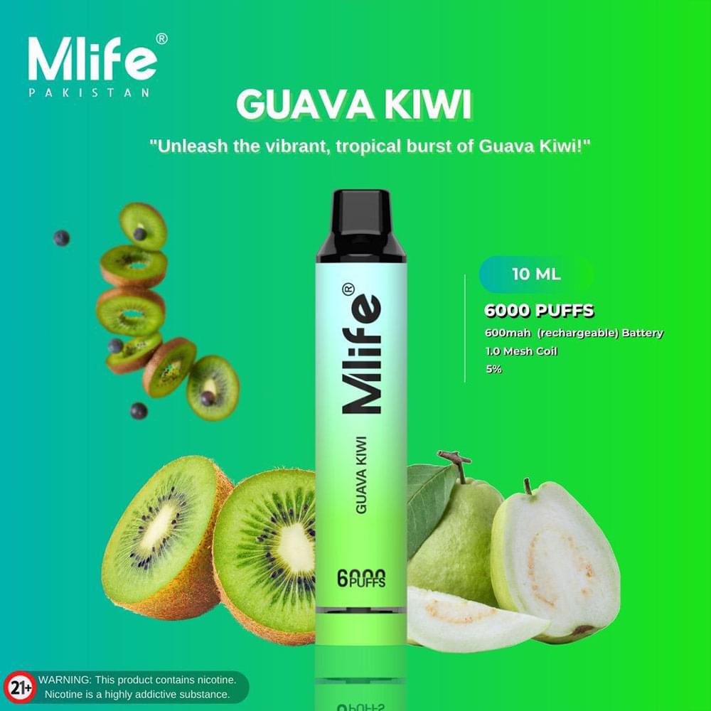 Mlife Disposable Vape – Guava Kiwi 50mg