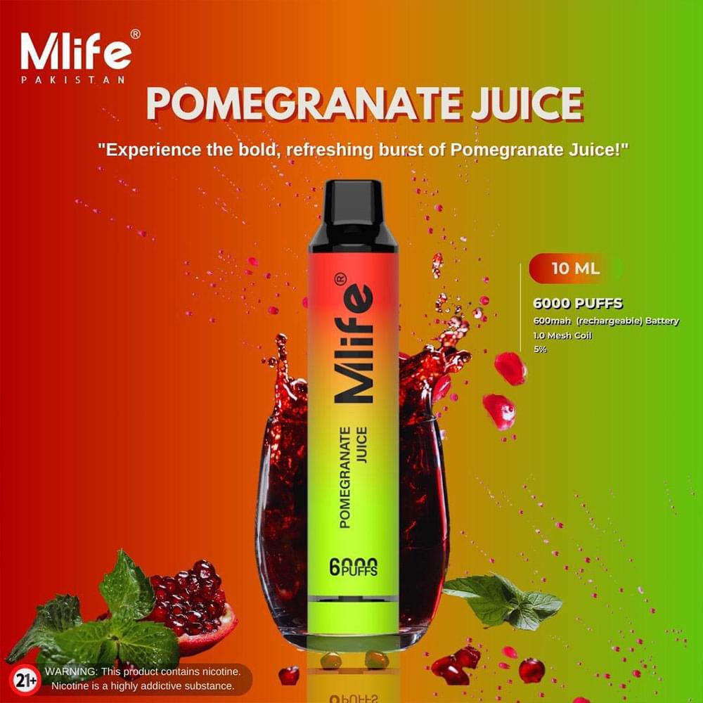 Mlife Disposable Vape – Pomegranate Juice 50mg