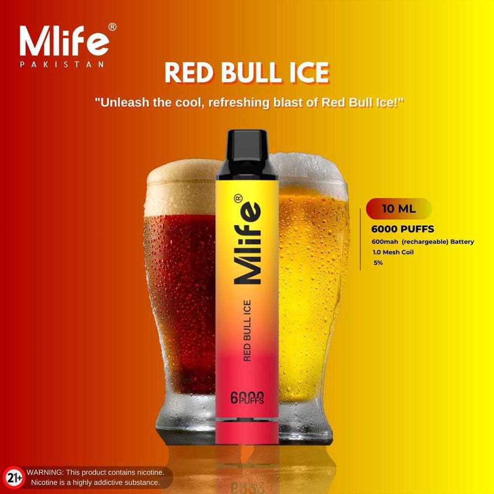 Mlife Disposable Vape – Red Bull Ice 50mg
