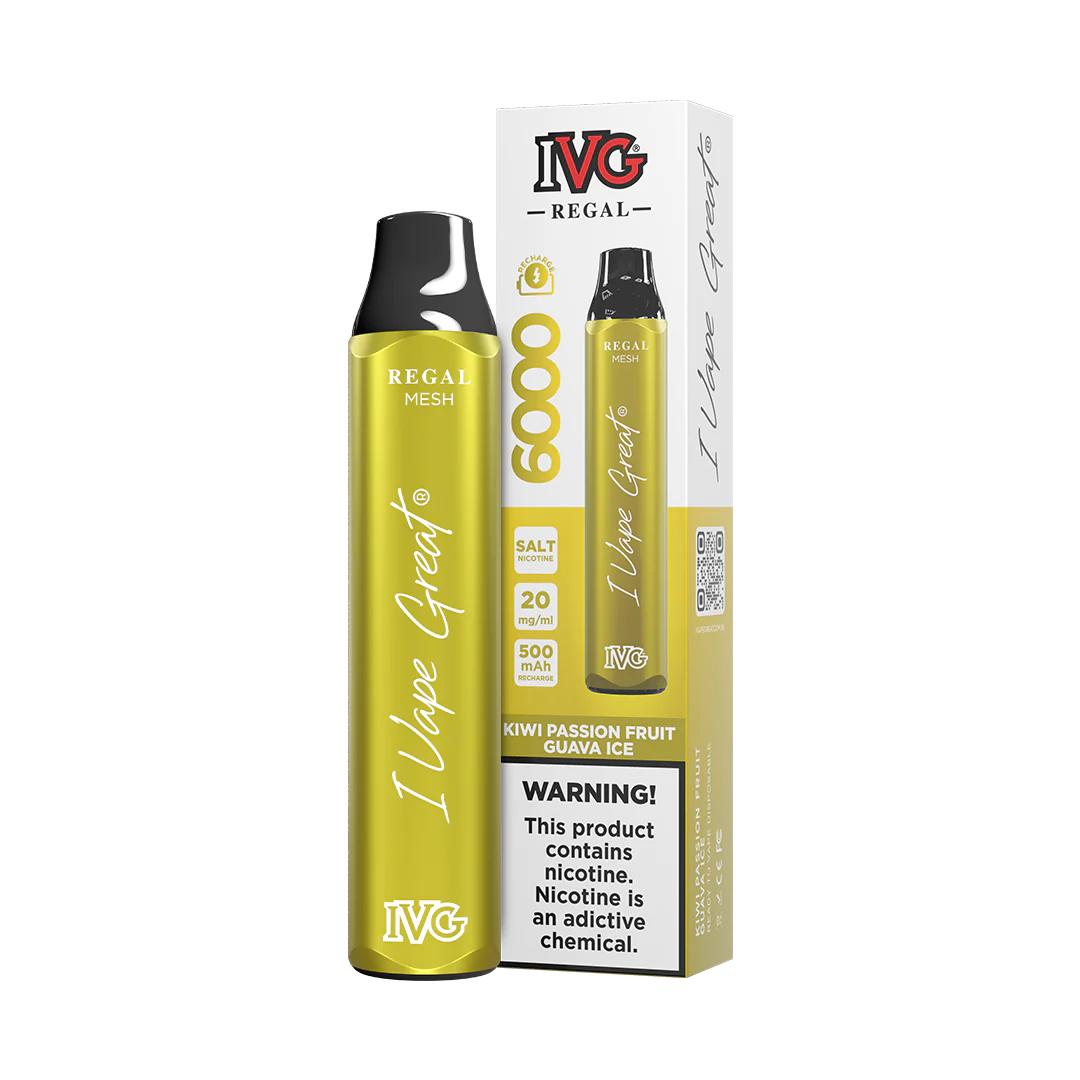 KIWI PASSION FRUIT GUAVA 20MG - IVG REGAL DISPOSABLE 6000 PUFFS