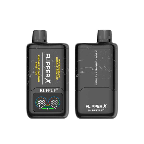 PINEAPPLE PASSION FRUIT ICE + WATERMELON BUBBLEGUM ICE RUFPUF FLIPPER X DISPOSABLE