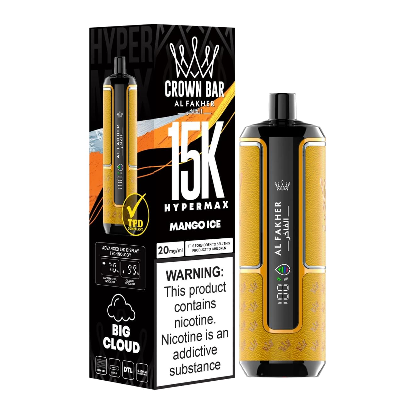 Crown Bar 15K Hypermax - Mango Ice