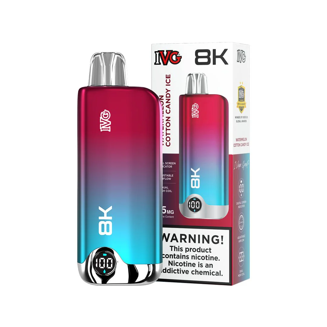 IVG WATERMELON COTTON CANDY ICE 8K Puffs