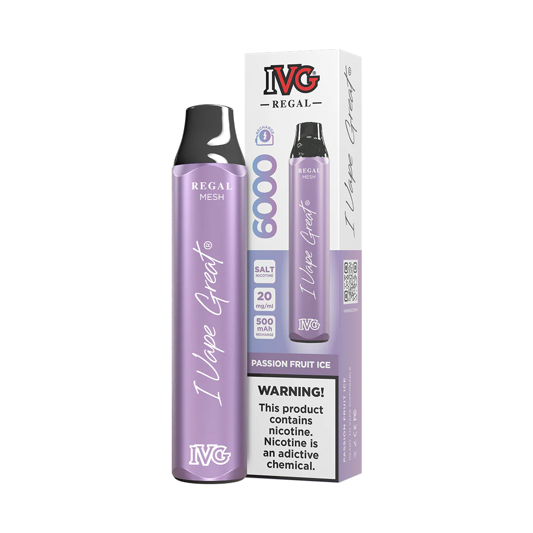 PASSION FRUIT ICE 20MG - IVG REGAL DISPOSABLE 6000 PUFFS